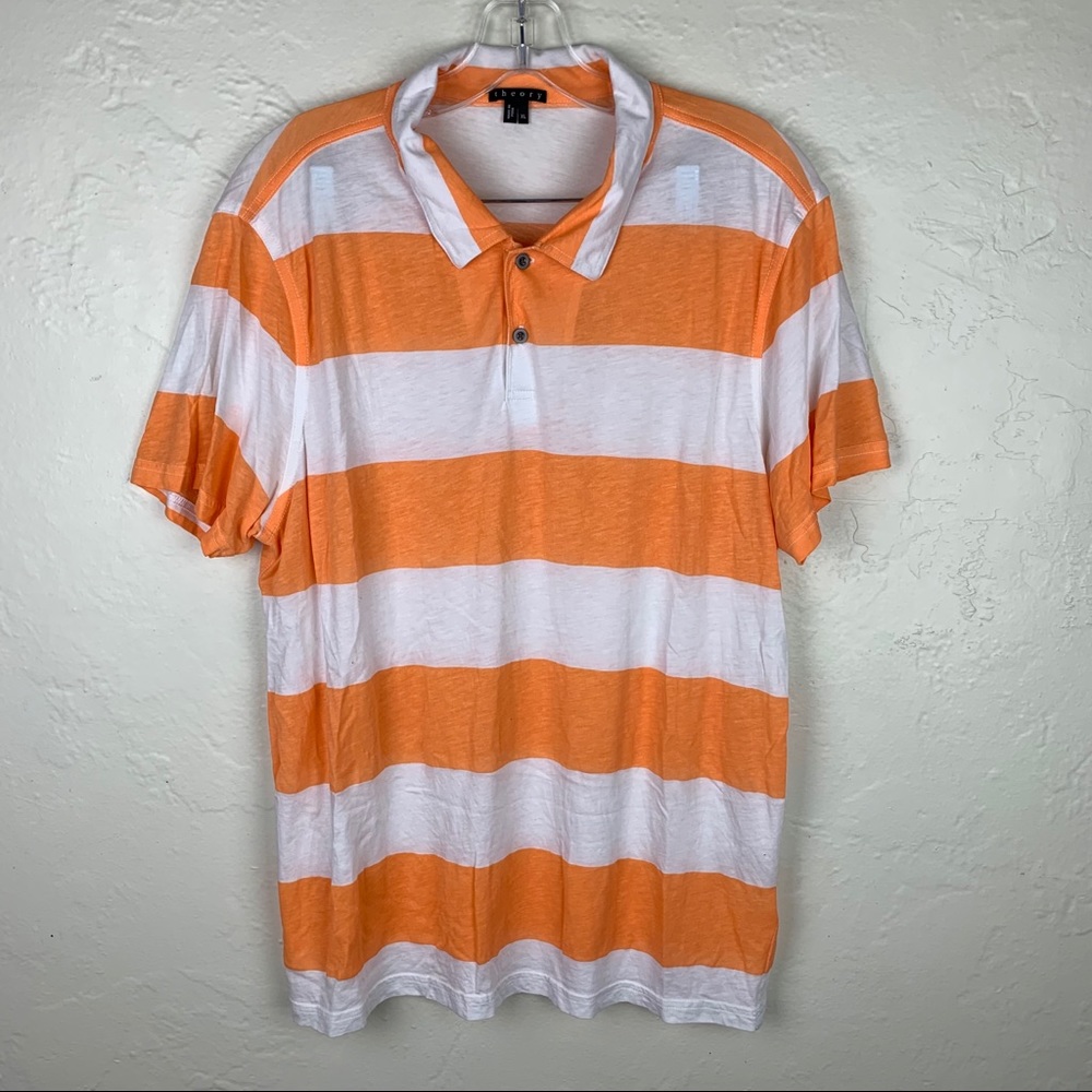 3 FOR $15! Theory Pima Cotton Striped Polo Shirt